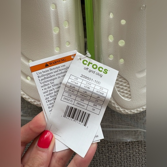 Crocs Off Grid Clog White | Size M7 W9 | Unisex - Picture 7 of 14